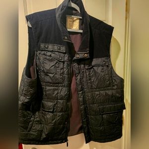 Marc Ecko Cut & Sew Men's Gray Black Quilted Jacket Vest 3XL StreetWear